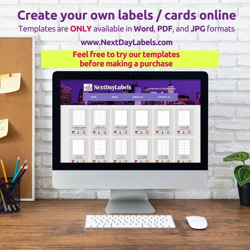 NextDayLabels â€“ 4â€ x 5â€ Rectangular Sticker Labels for Printer - White Laser/Inkjet Printer Labels Return Address Labels Shipping Label Stickers (25 Sheets, 4 Per Sheet, 100 Labels) - Image 5